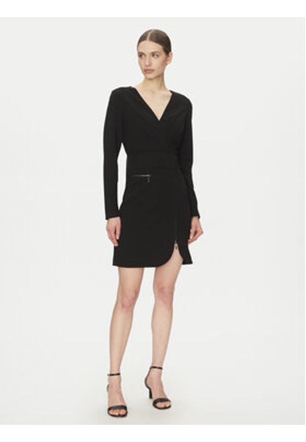 DKNY Sukienka koktajlowa DD4JI62A Czarny Slim Fit. Kolor: czarny. Materiał: syntetyk. Styl: wizytowy