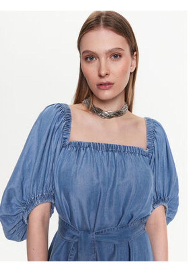 Pinko Sukienka codzienna 100808 A0G5 Niebieski Regular Fit. Okazja: na co dzień. Kolor: niebieski. Materiał: lyocell. Typ sukienki: proste. Styl: casual