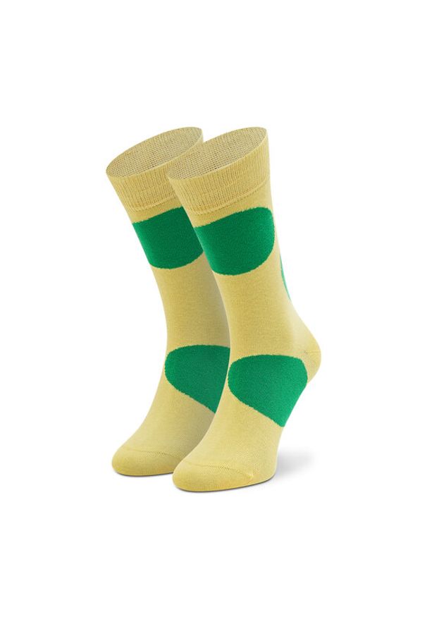 Happy-Socks - Happy Socks Skarpety wysokie unisex JUB01-2000 Żółty. Kolor: żółty. Materiał: materiał