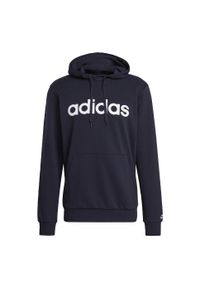 Adidas - Bluza męska adidas Essentials French Terry Linear Logo Hoodie. Typ kołnierza: kaptur. Kolor: biały, niebieski, wielokolorowy