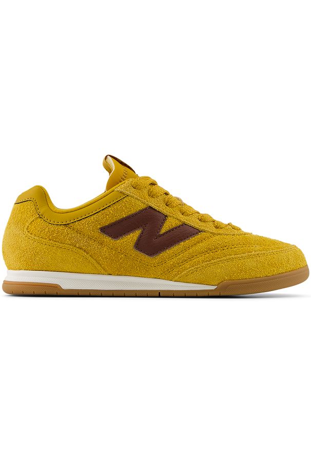 Buty unisex New Balance URC42HE – żółte. Okazja: na co dzień. Kolor: żółty. Materiał: guma, syntetyk, skóra, materiał. Szerokość cholewki: normalna