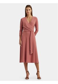 Lauren Ralph Lauren Sukienka codzienna 250769904035 Różowy Regular Fit. Okazja: na co dzień. Kolor: różowy. Materiał: syntetyk. Typ sukienki: proste. Styl: casual