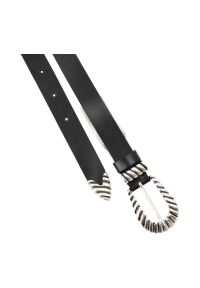 Big-Star - Czarny Skórzany Damski Pasek Big Star. Kolor: czarny. Materiał: skóra #1