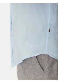 BOSS Koszula 50537381 Niebieski Regular Fit. Kolor: niebieski. Materiał: len