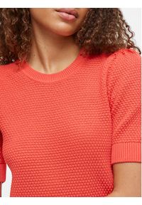 Vila Sweter Dalo 14084421 Różowy Regular Fit. Kolor: różowy. Materiał: bawełna #3