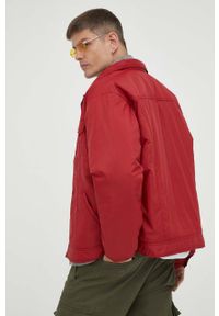 Levi's® - Levi's kurtka męska kolor czerwony przejściowa oversize. Okazja: na spotkanie biznesowe. Kolor: czerwony. Styl: biznesowy #2