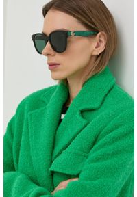 Gucci okulary przeciwsłoneczne damskie kolor zielony. Kolor: zielony #1