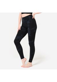 DOMYOS - Legginsy do tańca nowoczesnego damskie Starever wysoki stan. Stan: podwyższony. Materiał: elastan, poliamid, materiał. Sport: taniec #1