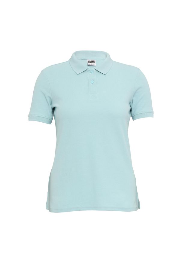 Damska koszulka polo Urban Classics. Typ kołnierza: polo. Kolor: niebieski. Materiał: bawełna, tkanina. Styl: elegancki