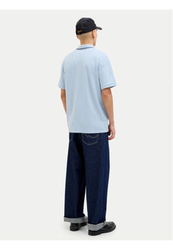 Jack & Jones Polo Hudson 12269238 Błękitny Regular Fit. Typ kołnierza: polo. Kolor: niebieski. Materiał: bawełna
