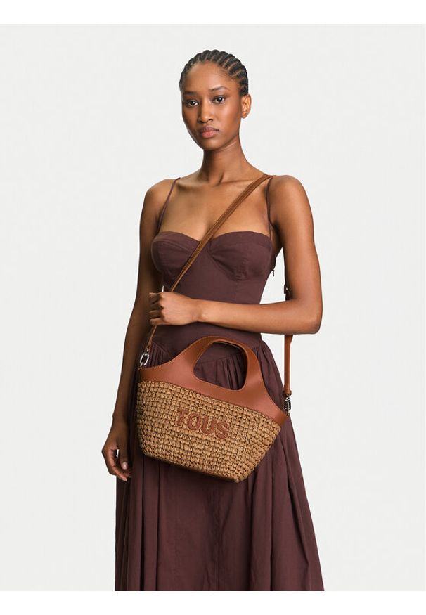 Tous - TOUS Torebka Lirio Rafia 2002205343 Brązowy. Kolor: brązowy