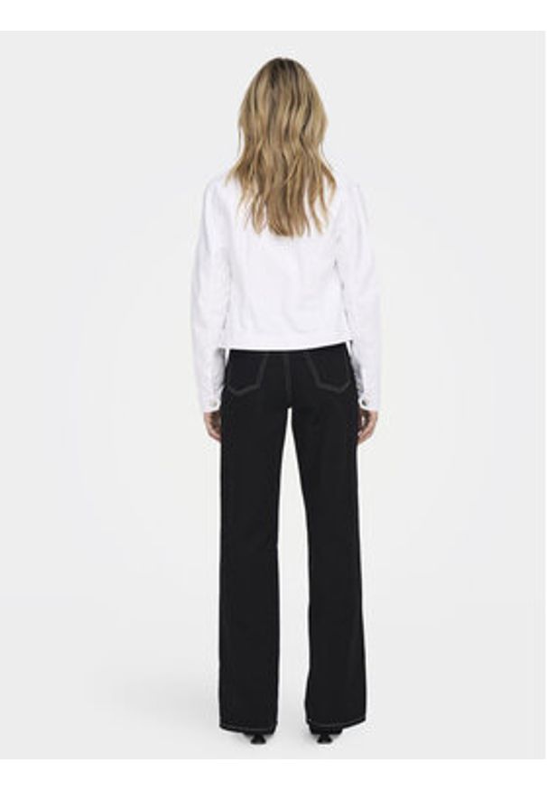 only - ONLY Kurtka jeansowa Woder 15243147 Biały Regular Fit. Kolor: biały. Materiał: bawełna