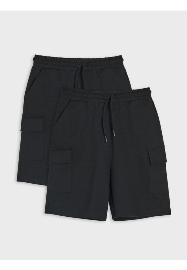 Sinsay - Szorty loose fit 2 pack - czarny. Kolor: czarny