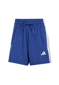 Adidas - Szorty Essentials 3-Stripes Cotton. Kolor: biały, wielokolorowy, niebieski. Materiał: bawełna