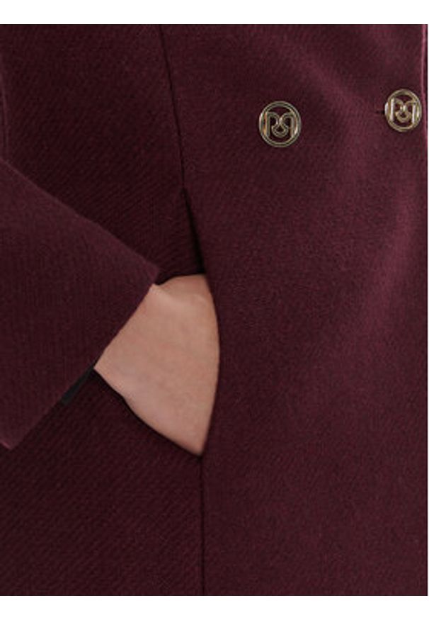 Rinascimento Płaszcz wełniany CFC0126218003 Bordowy Regular Fit. Kolor: czerwony. Materiał: syntetyk