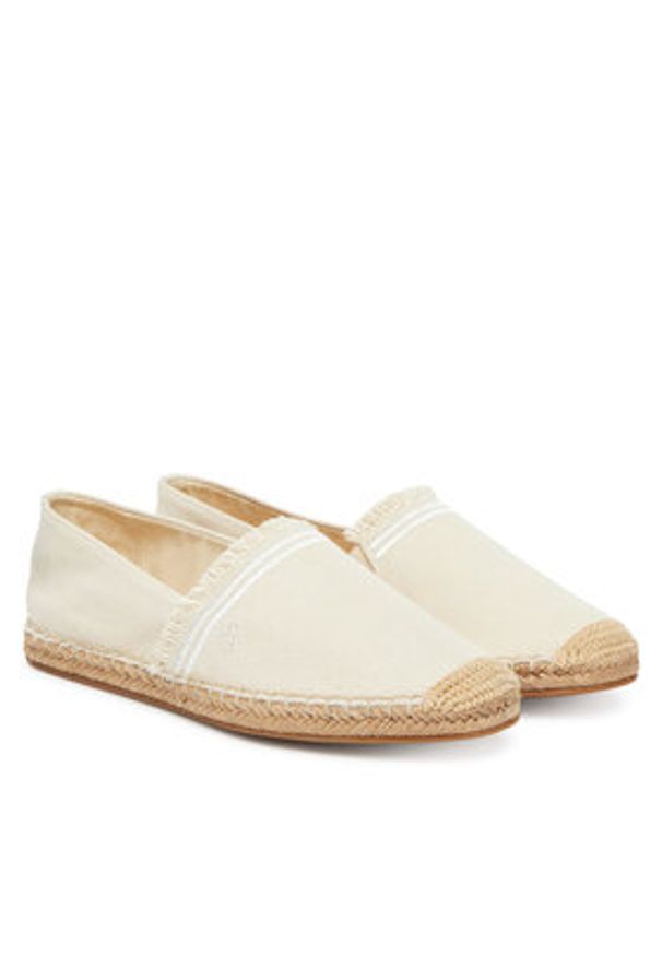 TOMMY HILFIGER - Tommy Hilfiger Espadryle Fringe Canvas Closed Espadrille FW0FW08881 Beżowy. Kolor: beżowy. Materiał: materiał