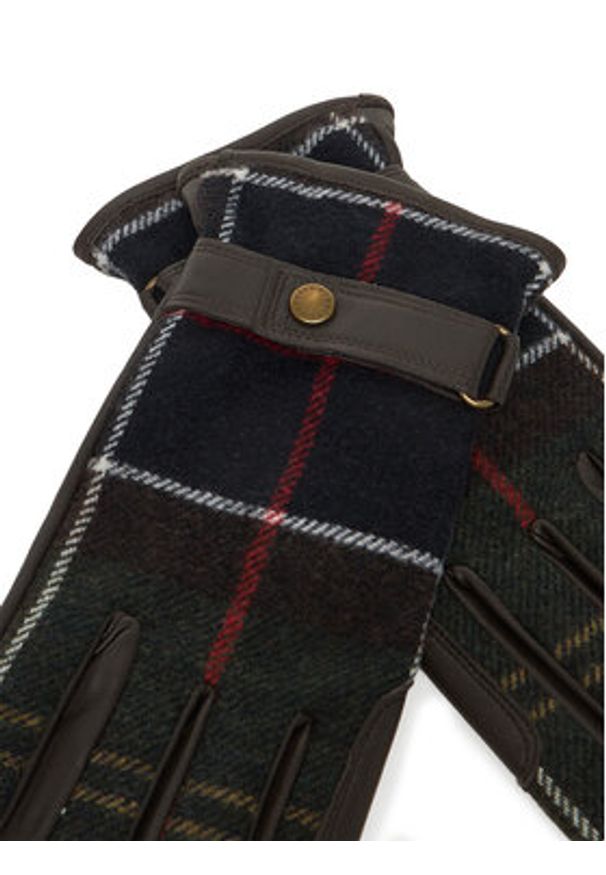 Barbour Rękawiczki Damskie Aubrey Waterproof LGL0133TN11 Zielony. Kolor: zielony. Materiał: skóra