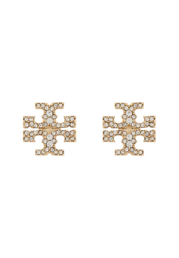 Tory Burch Kolczyki Kira Pave Stud 158535 Złoty. Materiał: metalowe. Kolor: złoty