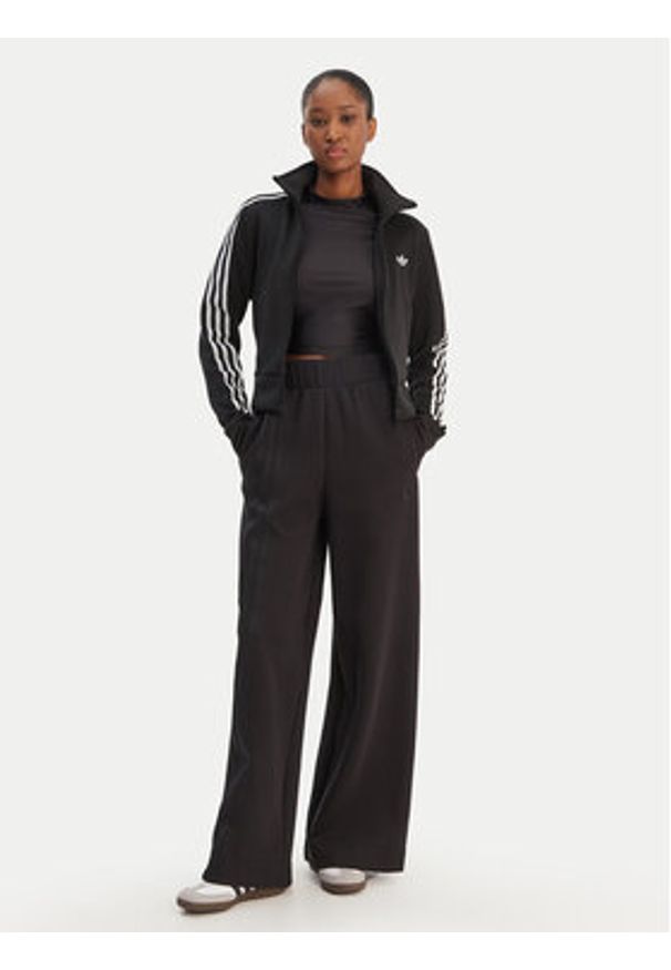 Adidas - adidas Spodnie dresowe Off Placed 3-Stripes JX2733 Czarny Wide Leg. Kolor: czarny. Materiał: syntetyk, bawełna