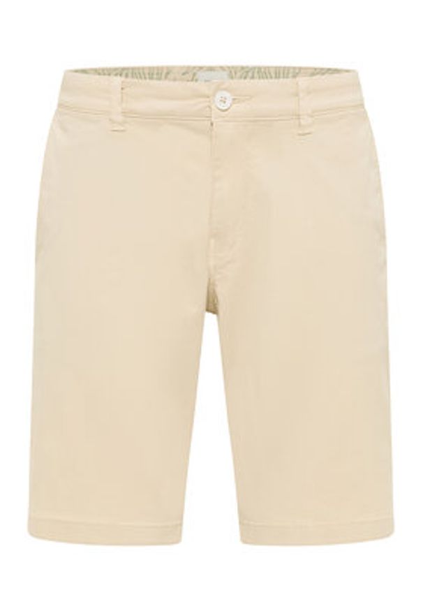 Mustang Szorty materiałowe Amsterdam 1016450 Beżowy Slim Fit. Kolor: beżowy. Materiał: bawełna