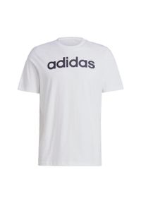 Adidas - Essentials Single Jersey Linear Embroidered Logo Tee. Kolor: biały, czarny, wielokolorowy. Materiał: jersey #2