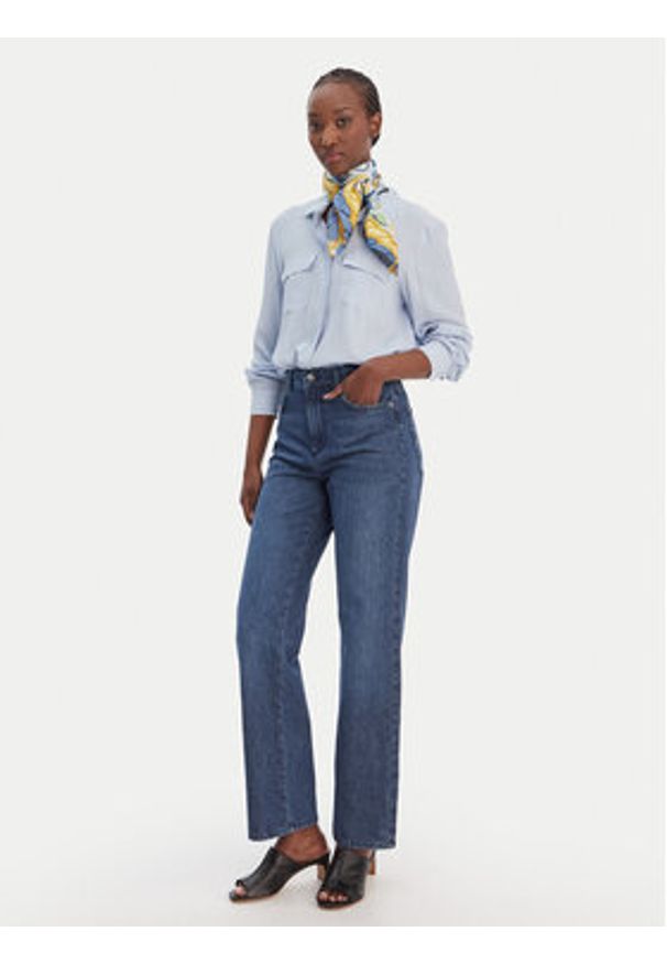 Marella Jeansy 2613181024 Niebieski Wide Leg. Kolor: niebieski