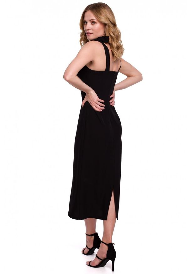 Sukienka koktajlowa na co dzień, dopasowana, na ramiączkach, elegancka