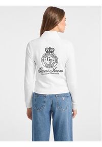 Guess Jeans Bluza W5YQ17 K68I4 Biały Regular Fit. Kolor: biały. Materiał: bawełna
