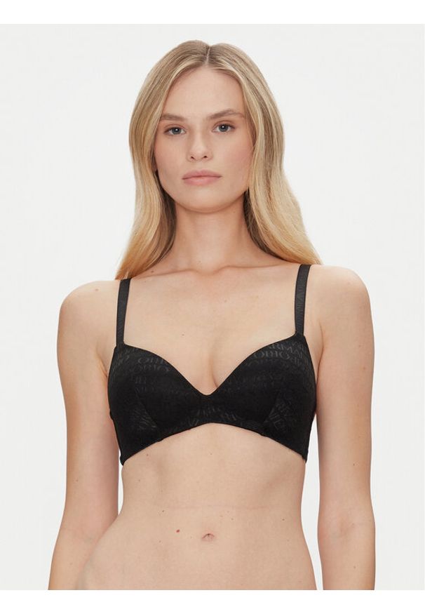 Emporio Armani Underwear Biustonosz bezfiszbinowy EW000444 AF10880 FC027 Czarny. Kolor: czarny. Materiał: syntetyk
