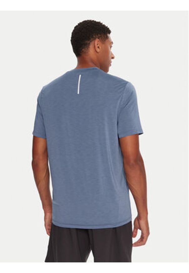 Reebok Koszulka techniczna Running SS RK25180CCM Niebieski Regular Fit. Kolor: niebieski. Materiał: syntetyk. Sport: bieganie