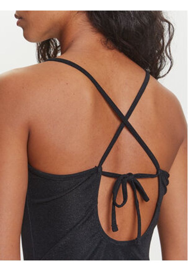 Emporio Armani Top EW001292 AF12206 FC043 Czarny Slim Fit. Kolor: czarny. Materiał: syntetyk