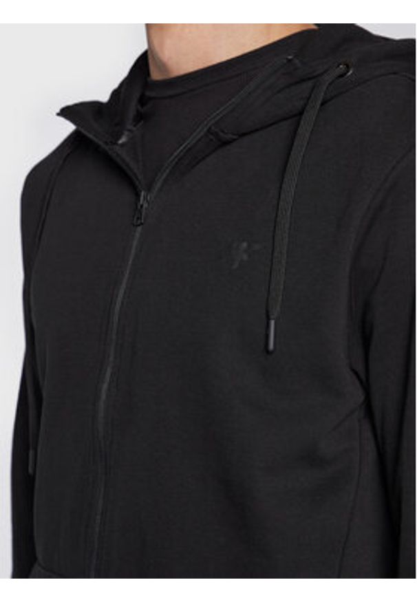 4f - 4F Bluza H4Z22-BLM353 Czarny Regular Fit. Kolor: czarny. Materiał: bawełna