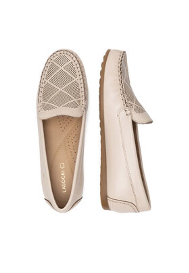 Lasocki Mokasyny GRD-D520-05 Beżowy. Kolor: beżowy. Materiał: skóra