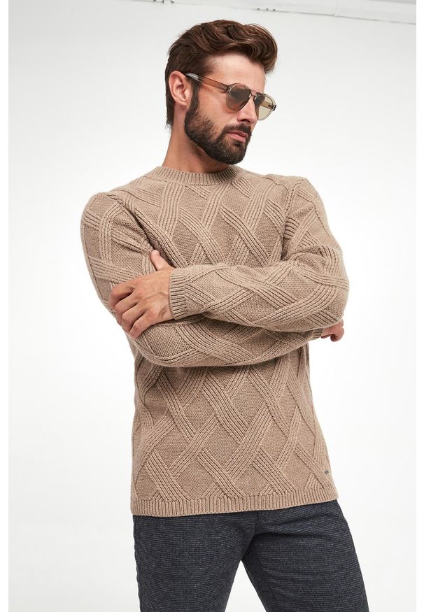 Sweter męski z wełną Diamondo JOOP!. Materiał: wełna
