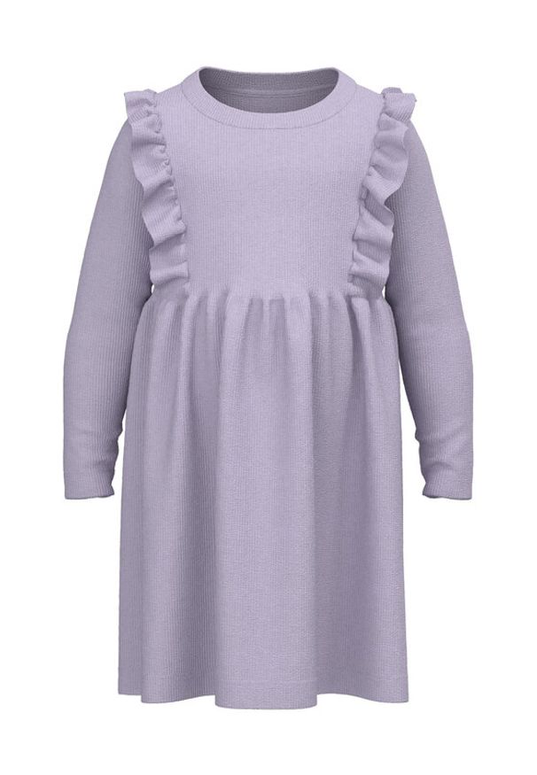 Name it - NAME IT Sukienka codzienna 13205674 Fioletowy Regular Fit. Okazja: na co dzień. Kolor: fioletowy. Materiał: bawełna. Typ sukienki: proste. Styl: casual