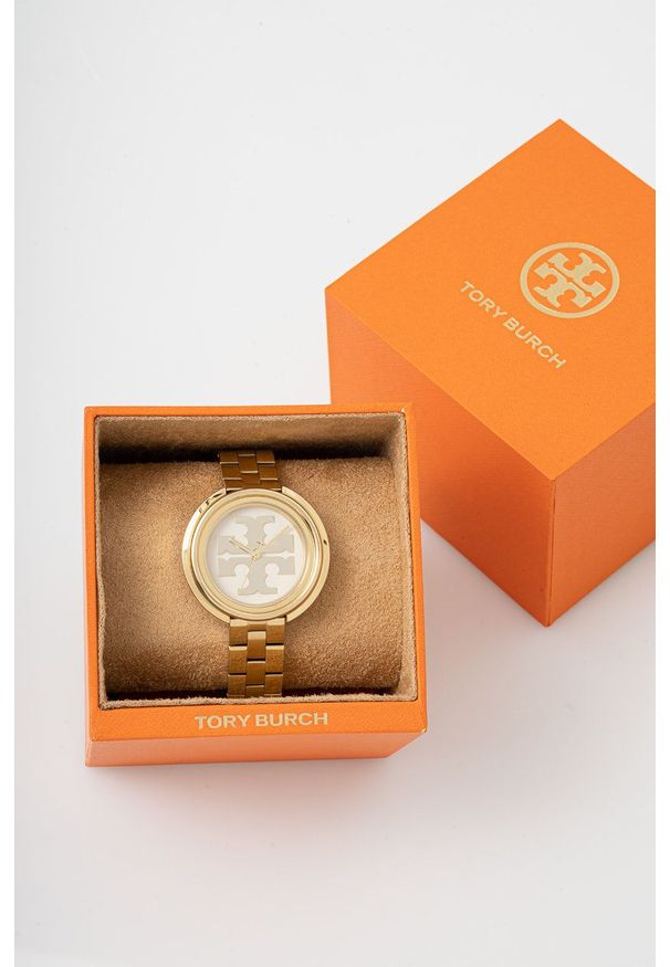 Tory Burch Zegarek TBW6208 damski kolor złoty. Kolor: złoty. Materiał: materiał