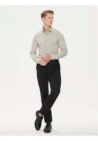 Calvin Klein Koszula K10K108229 Szary Slim Fit. Kolor: szary. Materiał: bawełna