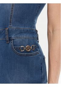 Fracomina Sukienka jeansowa FP25SD4001D46402 Niebieski Slim Fit. Kolor: niebieski. Materiał: bawełna #3