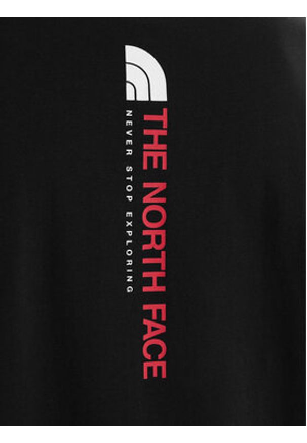 The North Face T-Shirt Vertical NF0A8GV1 Czarny Regular Fit. Kolor: czarny. Materiał: syntetyk, bawełna