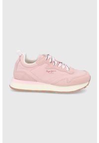 Pepe Jeans buty Dover Soft kolor różowy. Zapięcie: sznurówki. Kolor: różowy. Materiał: guma