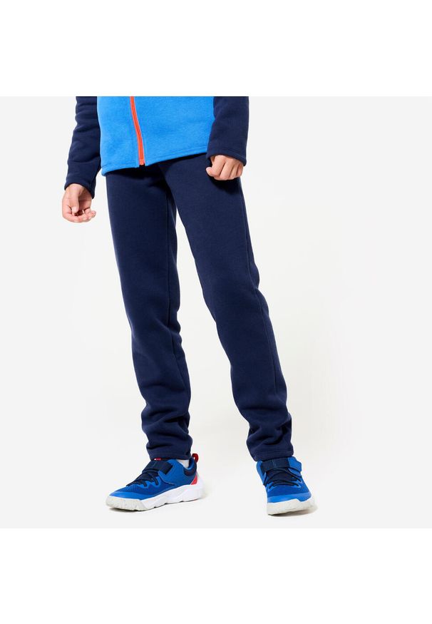 DOMYOS - Dres dziecięcy Domyos Warmy Zip. Okazja: na uczelnię. Kolekcja: plus size. Kolor: niebieski, czerwony, pomarańczowy, wielokolorowy. Materiał: bawełna, poliester, materiał. Styl: sportowy