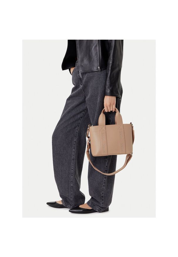 Hugo - Torebka HUGO. Kolor: beżowy