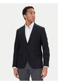 Marc O'Polo Marynarka 529 0170 80094 Szary Shaped Fit. Typ kołnierza: polo. Kolor: szary. Materiał: wełna
