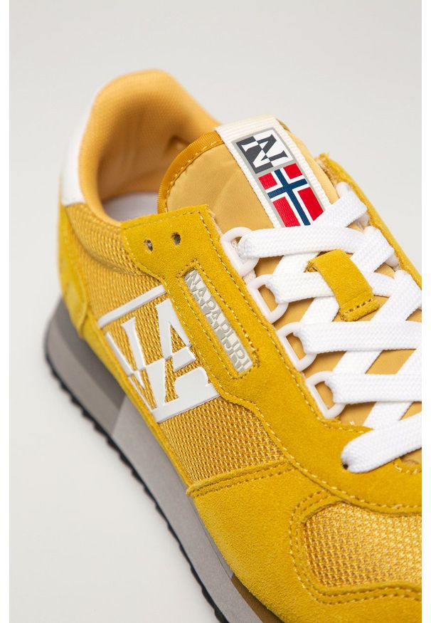 Napapijri - Buty. Nosek buta: okrągły. Zapięcie: sznurówki. Kolor: żółty. Materiał: guma