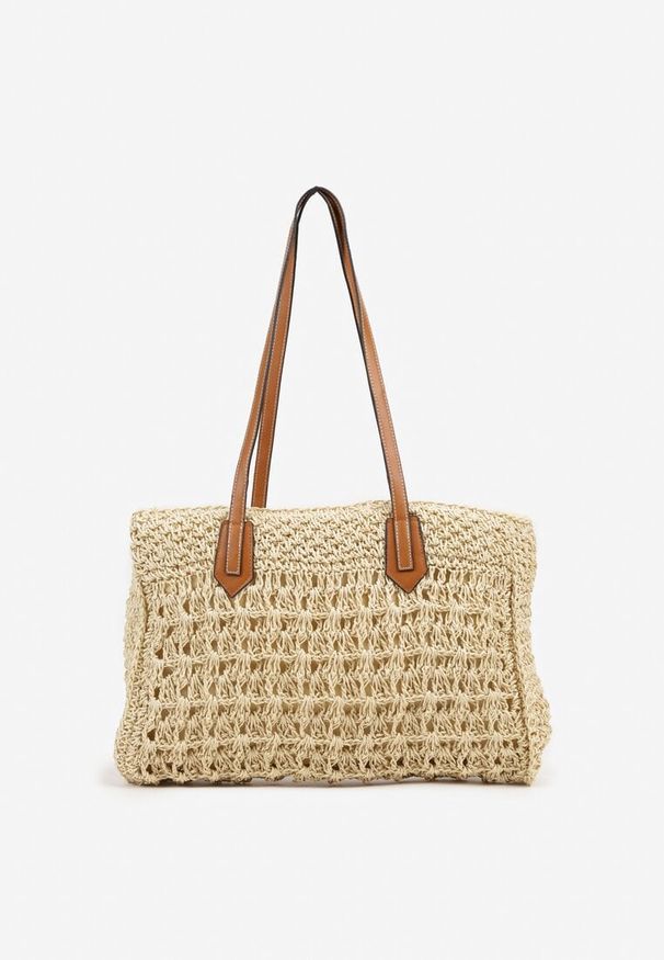 Renee - Beżowa Torebka Shopperka w Stylu Boho Galomirea. Kolor: beżowy. Sezon: lato. Styl: boho
