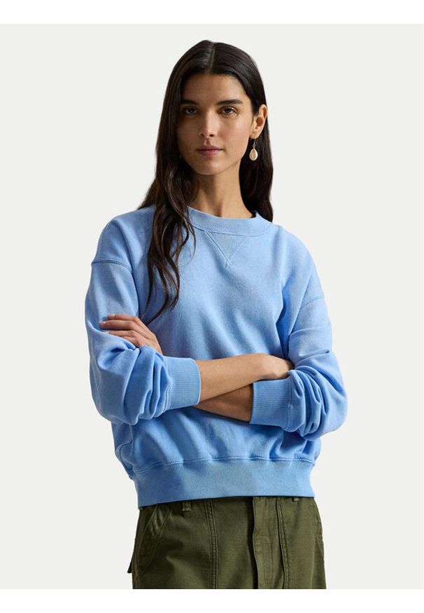 Polo Ralph Lauren Bluza 211971690500 Niebieski Relaxed Fit. Typ kołnierza: polo. Kolor: niebieski. Materiał: bawełna