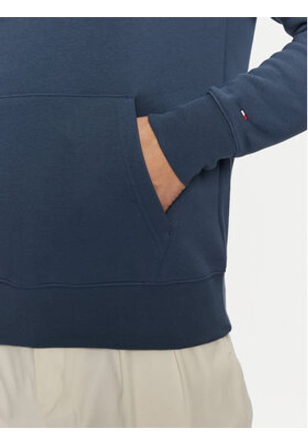 TOMMY HILFIGER - Tommy Hilfiger Bluza Script Logo MW0MW33631 Niebieski Regular Fit. Kolor: niebieski. Materiał: bawełna, syntetyk