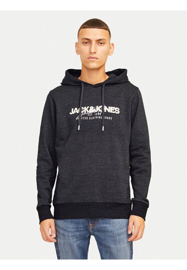 Jack & Jones - Jack&Jones Bluza Alvis 12256848 Czarny Standard Fit. Kolor: czarny. Materiał: bawełna