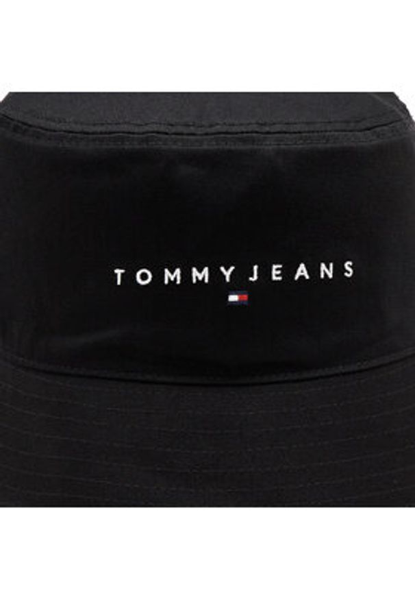 Tommy Jeans Kapelusz Tjm Linear Logo Bucket Hat AM0AM12895 Czarny. Kolor: czarny. Materiał: materiał