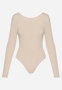 Born2be - Jasnobeżowe Body w Klasycznym Stylu Sadirise. Okazja: na co dzień. Kolor: beżowy. Długość rękawa: długi rękaw. Długość: długie. Styl: klasyczny #8